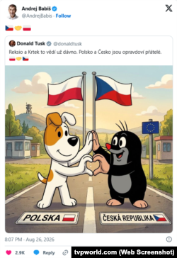 Андрей Бабіш перепостив пост Дональда Туска