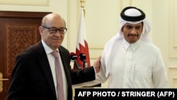 وزیران خارجه قطر و فرانسه در دوحه