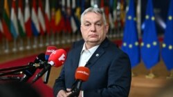 Bivši mađarski premijer Viktor Orban na konferenciji za novinare tokom samita EU u sjedištu EU u Briselu, 19. marta 2026. godine.