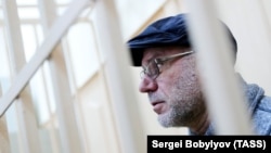 Aleksei Malobrodsky attends a court hearing in Moscow on May 10.