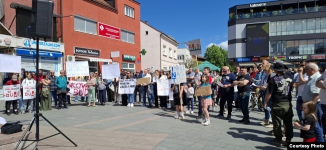 Protesti građana Prijedora protiv rudnika u Bukovoj Kosi, 19. aprila 2025.