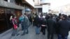 Armenia - Workers of the Yerevan Metro protest against pension reform, 12Feb2014.