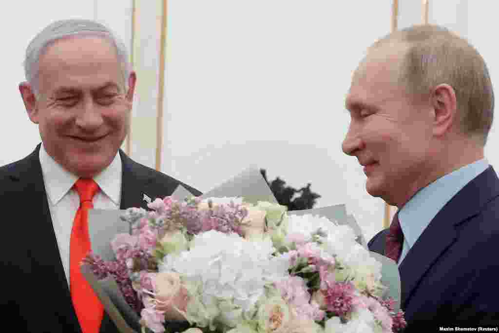 РУСИЈА / ИЗРАЕЛ - Израелскиот премиер Бенјамин Нетанјаху во Москва го брифирал рускиот претседател Владимир Путин за планот за Блискиот исток на американскиот претседател Доналд Трамп.