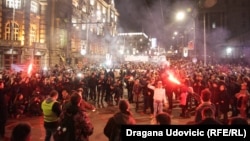 Protestat antiqeveritare në Beograd, 9 shkurt 2019.