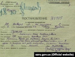 Постанова МДБ СРСР про запровадження в січні 1948 року справи на Любомира-Ежена Гузара
