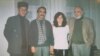 (Soldan sağa) Aktyor Vaqif İbrahimoğlu, rəssam Fırat Doğançay, aktrisa Mehriban Zəki və Tuncel Kurtiz. Bakı 2001-ci il (Fotolar Fırat Doğançayın arxivindən götürülüb)