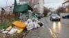 Bosnia and Herzegovina -- Streets of Mostar filled with garbage due to blockage of Uborak landfill, December 9, 2019.