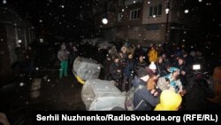 Протестувальники під будівлею Лук’янівського СІЗО у Києві, 28 грудня 2019 року