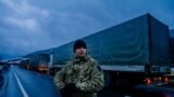 Блокада россисйских трейлеров на дорогах Украины