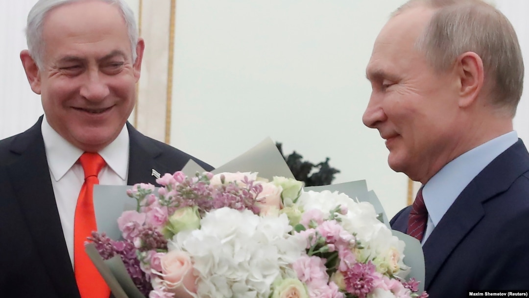 Премьер-министр Израиля Биньямин Нетаньяху и Владимир Путин на переговорах в Москве, 30 января 2020 года