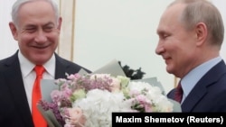 Премьер-министр Израиля Биньямин Нетаньяху и Владимир Путин на переговорах в Москве, 30 января 2020 года