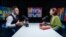 Judecătorul-vlogger Constantin Chilian, în studioul Europei Libere, discutând cu autoarea podcastului Laboratorul Social, Victoria Coroban