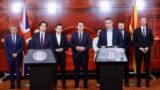 Прес-конференција на премиерот Мицкоски и британскиот амбасадор Лосон за договорот за стратешко партнерство, Скопје 17 мај 2025