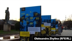 Фотовиставка «Свобода за найвищу ціну», присвячена чеським добровольцям, які загинули, захищаючи Україну від російської агресії, Прага