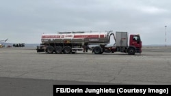 Moldova: A Lukoil tanker at Chișinău Airport.