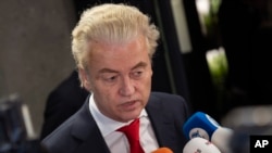 Politicianul olandez de extremă dreapta și liderul partidului PVV, Geert Wilders,