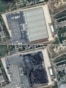 (COMBO) This combination of pictures created on August 6, 2026 using handout satellite images released by Vantor shows the Wildberries warehouse in Volgograd, Russia on July 14, 2026 (top) and on August 1, 2026 after Ukrainian strikes.