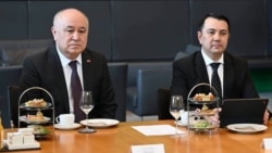 Өмүрбек Текебаев жана Марлен Маматалиев. Берлин, 18-апрель, 2026-жыл.