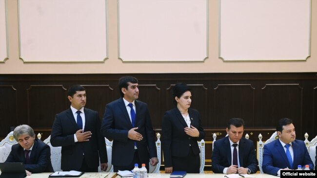 На встрече президента с новоназначенными кадрами ГБАО. 18 сентября 2018 года. Фото пресс-службы президента РТ