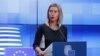 EU Foreign Policy Chief Federica Mogherini speaks during a press briefing in Brussels, November 26, 2018