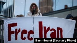 Акция в поддержку иранских демонстрантов в Швеции