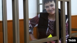 Украинская военнослужащая Надежда Савченко в суде российского города Донецка. Октябрь 2015 года.