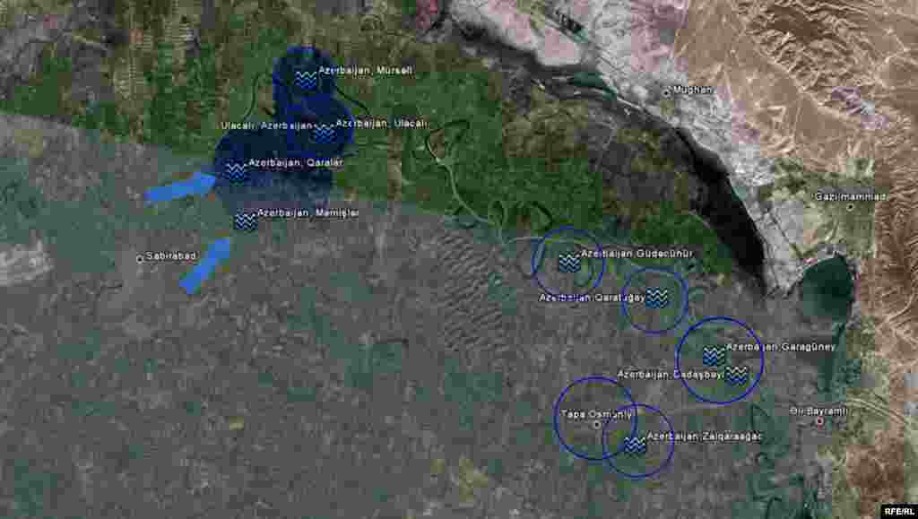 Kür hansı əraziləri basıb (Xəritələr) #9