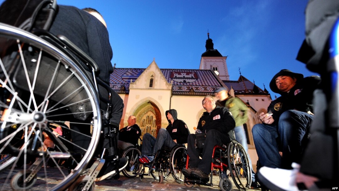 Hrvatski branitelji tokom protesa prošle godine 