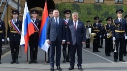 Ministar MUP-a RS Željko Budimir (lijevo) i načelnik Glavnog štaba MUP-a Ruske Federacije za Grad Moskvu Oleg Anatolevič Boranov u Moskvi, 19. 9. 2025.