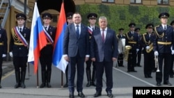 Ministar MUP-a RS Željko Budimir (lijevo) i načelnik Glavnog štaba MUP-a Ruske Federacije za Grad Moskvu Oleg Anatolevič Boranov u Moskvi, 19. 9. 2025.