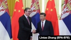 Претседателите на Србија и на Кина Александар Вучиќ и Си Џинпинг, Пекинг, септември 2018.