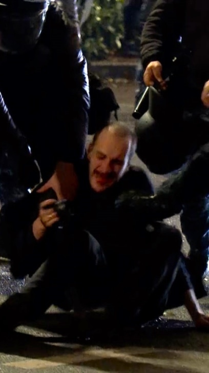 Georgian Police Kick And Slap Protesters In Tbilisi