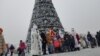 A holiday tree in the Kyrgyz capital, Bishkek