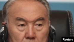 Kazakh President Nursultan Nazarbaev, "leader of the nation"