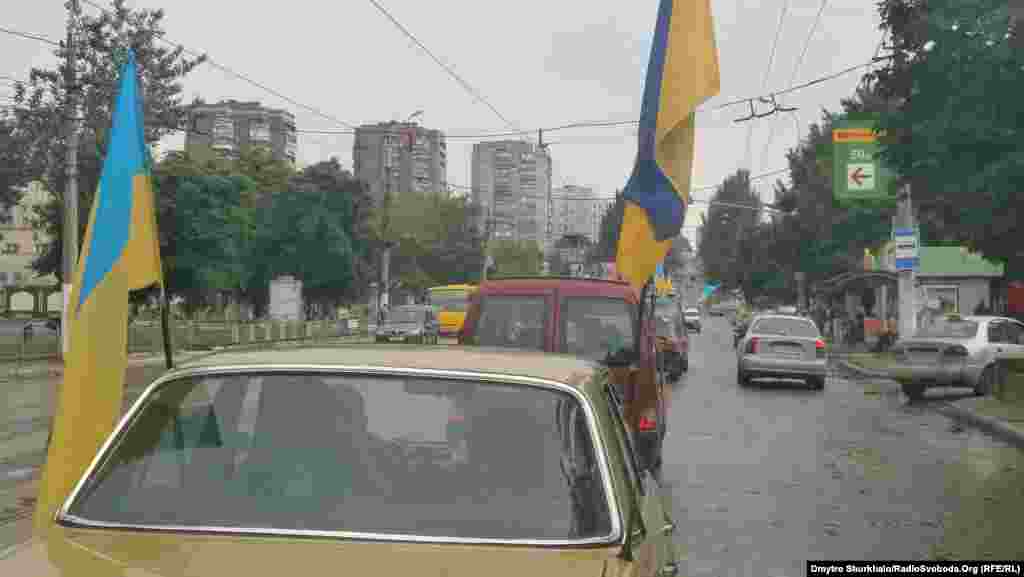 У Маріуполі відбувся перший після звільнення міста силами АТО пробіг Автомайдану, 22 червня 2014 року