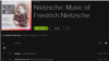 Muzica lui Nietzsche pe Spotify