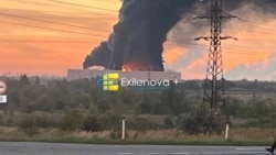 Пожар на одном из складов Ozon после удара беспилотников