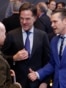 U.S. Secretary of Defense Pete Hegseth speaks with NATO Secretary-General Mark Rutte, and NATO's supreme allied commander for Europe, General Christopher Cavoli during an alliance meeting in Brussels last month. 
