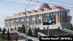 Tajikistan -- A building on Tajikistan national museum, Dushanbe, 18Mar2013