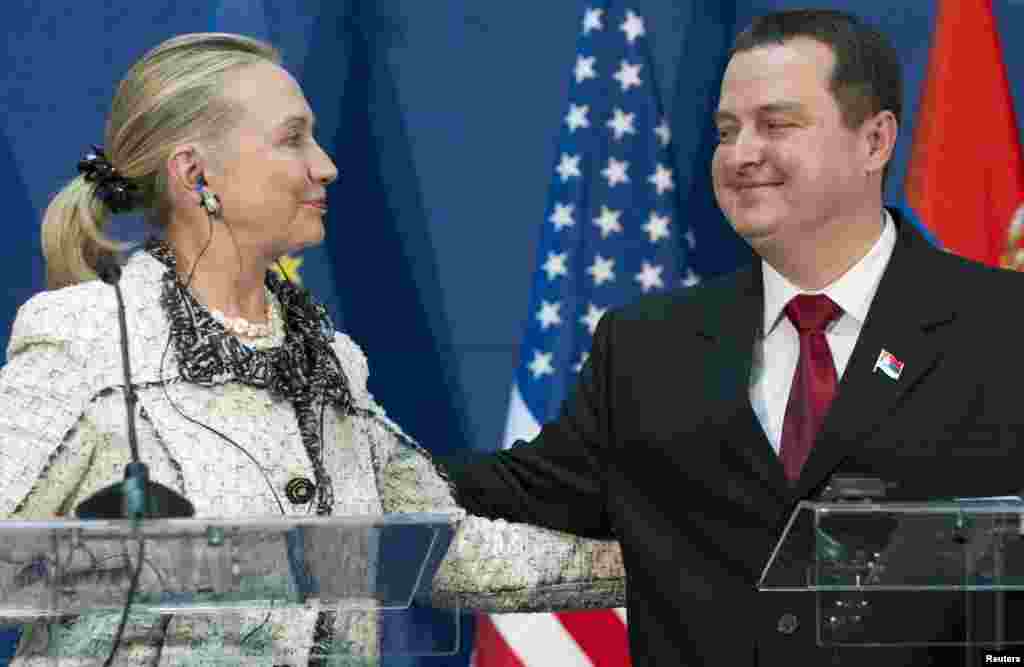 Srbija - Premijer Ivica Dačić susreo se sa američkom državnom tajnicom Hillary Clinton, Beograd, 30. oktobar 2012. Foto: REUTERS / Saul Loeb