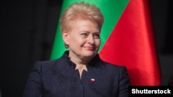 Lithuanian President Dalia Grybauskaite says "no one has the right to threaten" us.