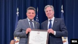 Nagradu je Elvisu Shaqiriju uručio američki državni sekretar Antony Blinken, State Department, Washington, SAD, 22. oktobra 2024.