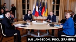 Ֆրանսիայի, Ուկրաինայի, Ռուսաստանի նախագահների և Գերմանիայի կանցլերի բանակցությունները Փարիզում, 9-ը դեկտեմբերի, 2022թ.