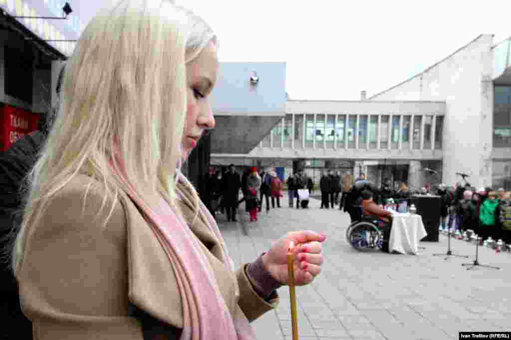 Акция памяти погибших 13 лет назад в Театральном центре на Дубровке в Москве. 26 октября 2013 года