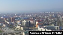 Pamje e një pjese të kryeqytetit Grozni në Çeçeni