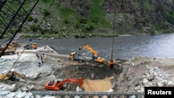 The site of Kishanganga power project in Gurez in the Indian administered Kashmir.