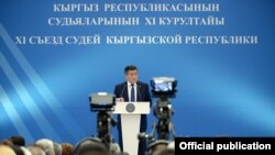 Сооронбай Жээнбеков соттордун ХI курултайында. Бишкек, 11-март, 2019-жыл.