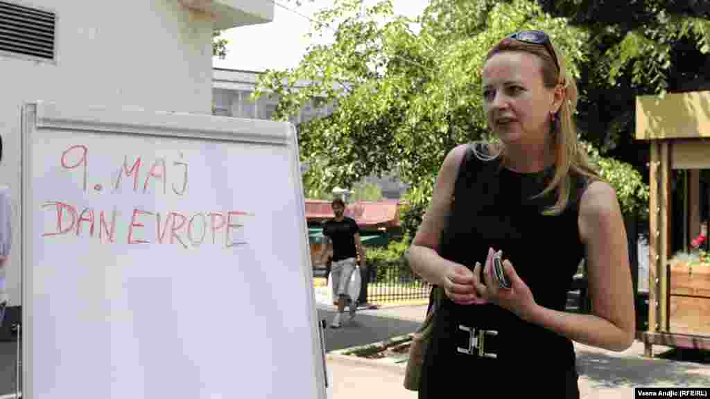 Maja Bobić,generalna sekretarka Evropskog pokreta u Srbiji Beograd, 9. maj 2012.