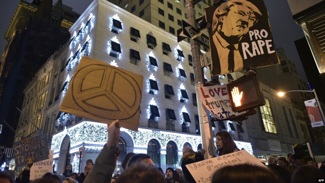 Protest protiv izbora Trumpa za novog predsjednika SAD, New York