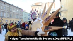 Ukraine -- Traditional Christmas star festival in Lviv, 8Jan2019